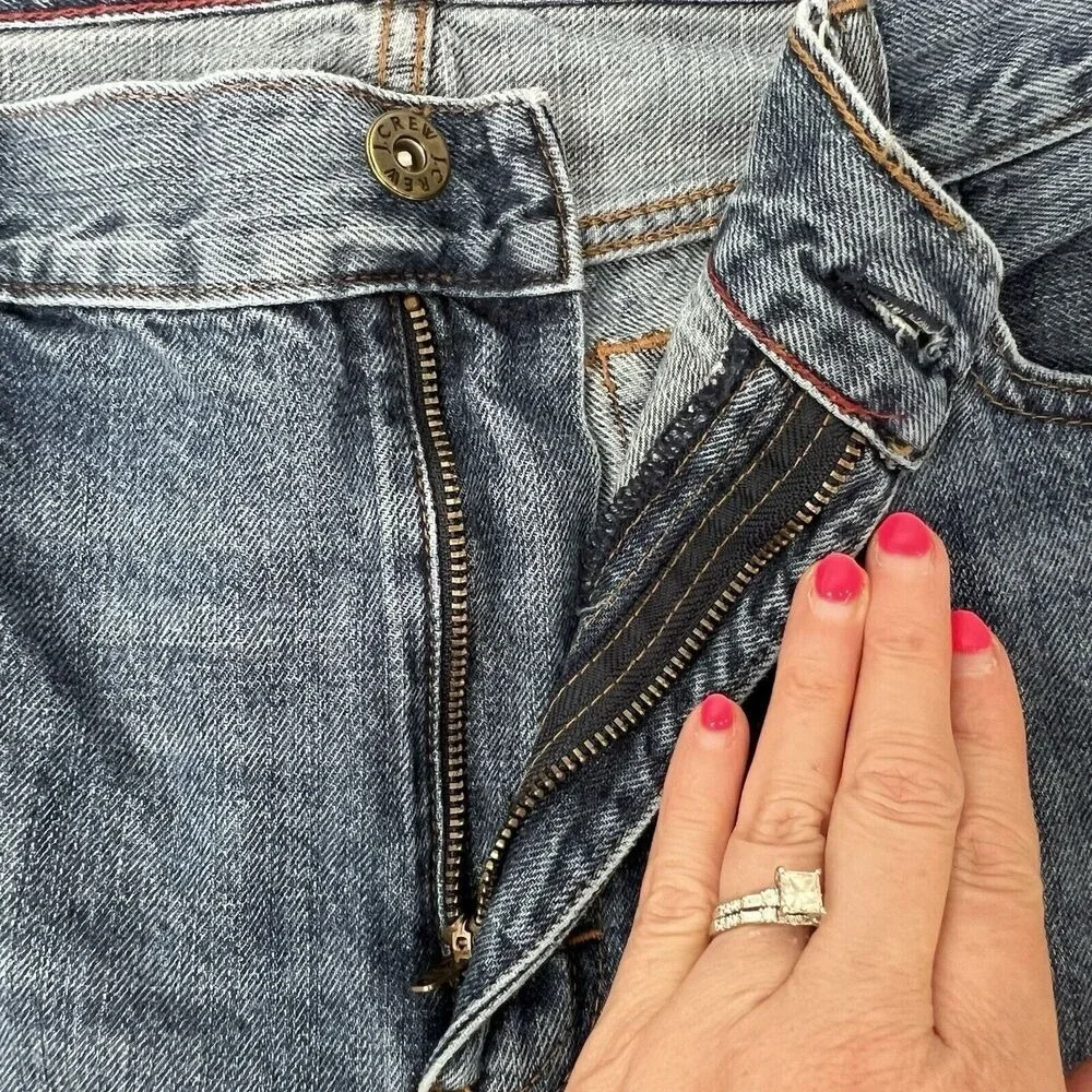 J.CREW Size 36x28 Jeans Driggs‎ Slim Fit 100% Cotton Denim Blue C9885 Straight